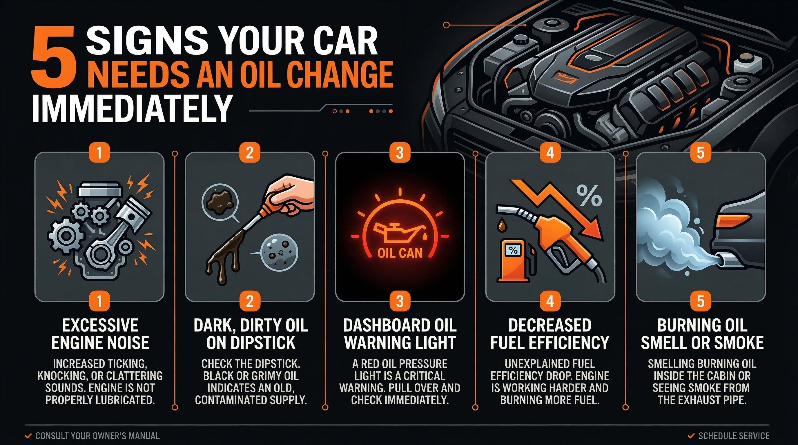 5 Signs Your Car Needs an Oil Change Immediately