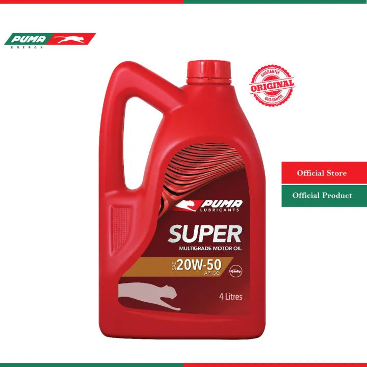Puma Motor Oil (Super) | SAE 20W-50 | Multigrade | Petrol Engine Oil | 4L