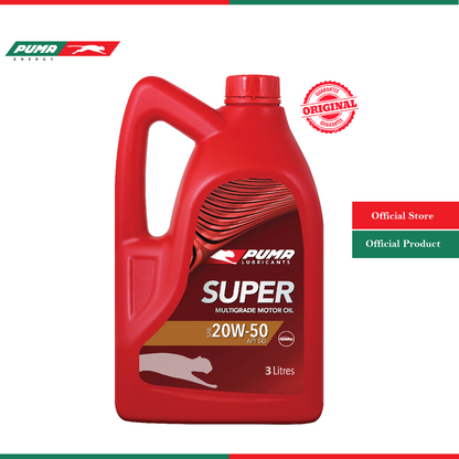 Puma Motor Oil (Super) | SAE 20W-50 | Multigrade | Petrol Engine Oil | 3L